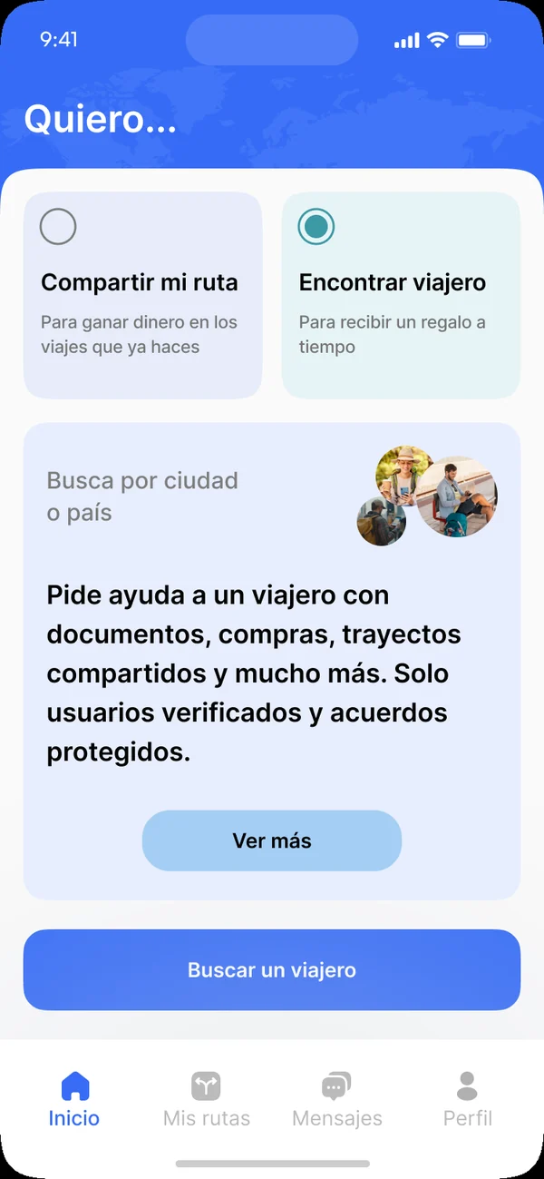 App Tips4trips: buscar viajero